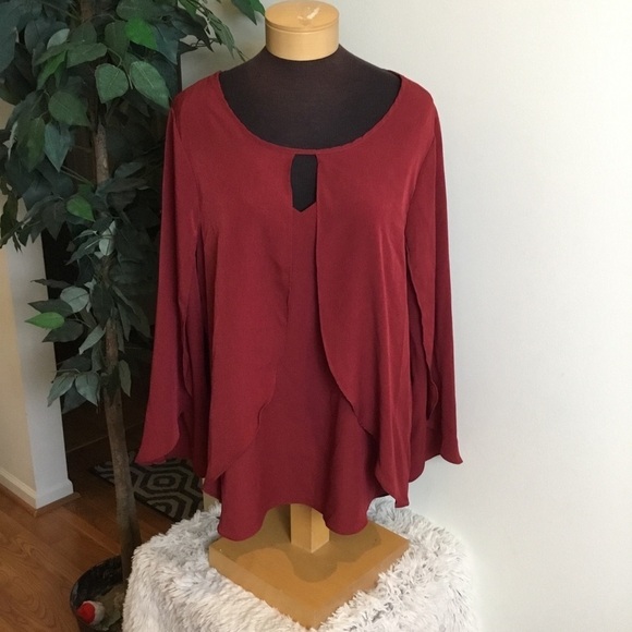 Relativity XL NWT open sleeve Blouse - Picture 1 of 16